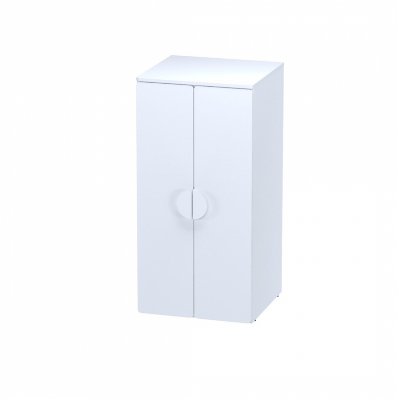Шкаф распашной с двумя дверьми и полкой ПИКСИ (белый)