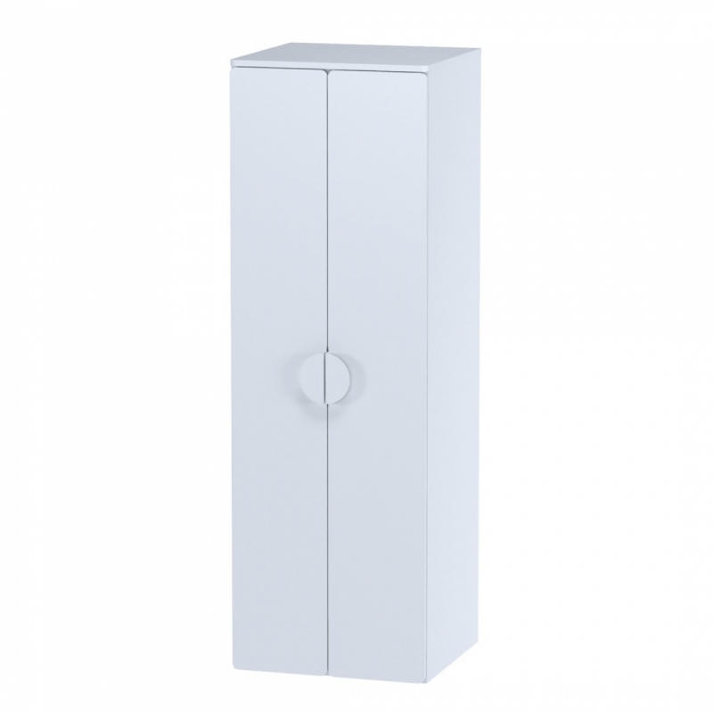 Шкаф распашной с двумя дверьми штангой и полкой ПИКСИ (белый)