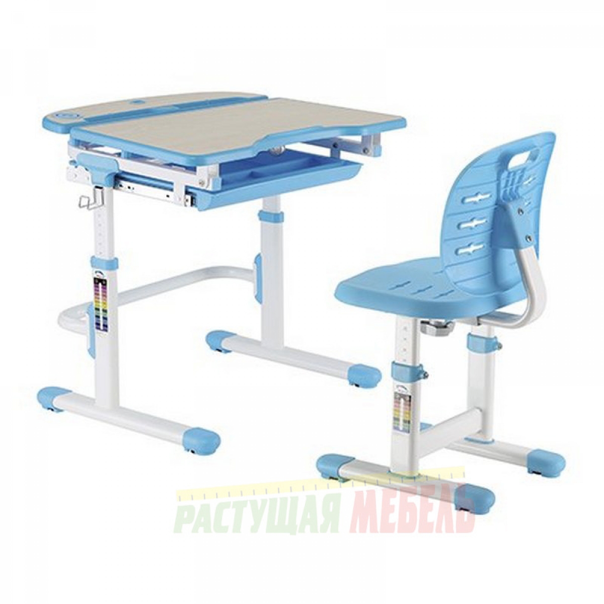 Детский комплект мебели (парта+стул) New Smart C304S (голубой)