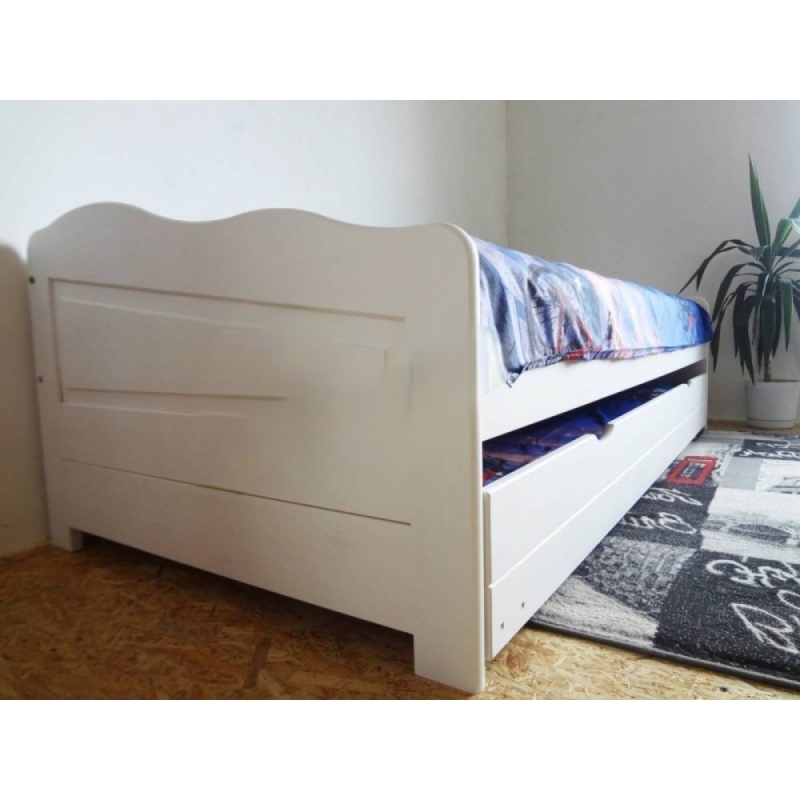 Кровать  Дейбет (белая) с выкатным местом