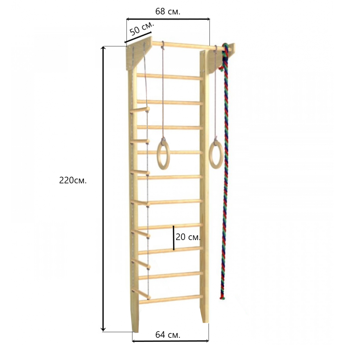 Спортивный комплекс Крепыш 01 (лак, полная комплектация)
