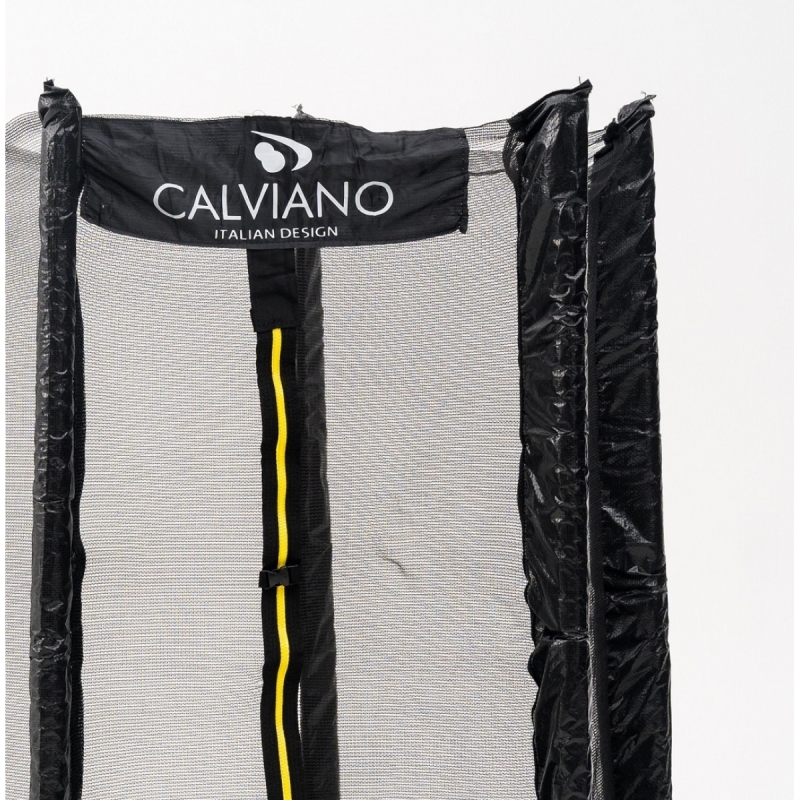 Батут пружинный с защитной сеткой Calviano smile 183 см-6 ft складной