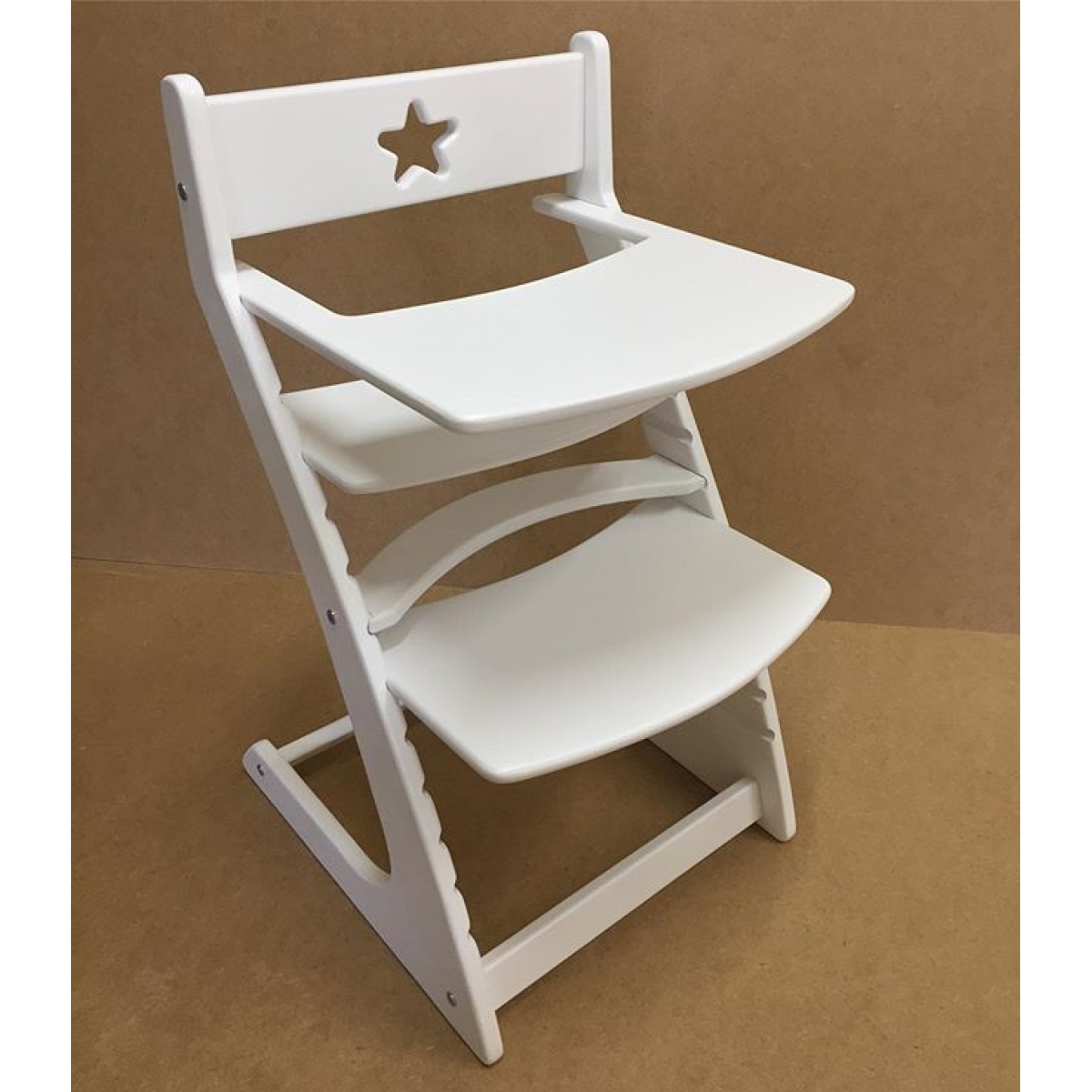 Детский растущий регулируемый стул Ростик/Rostik со столиком (белый)