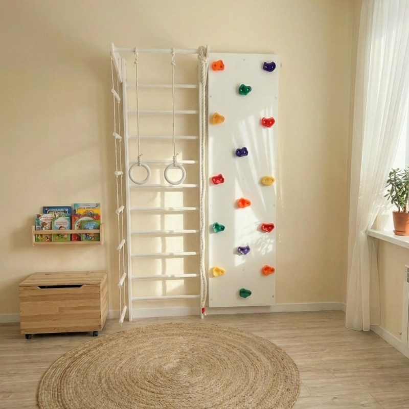 Спортивный комплекс Крепыш Альпинист мини (белый, базовая комплектация)