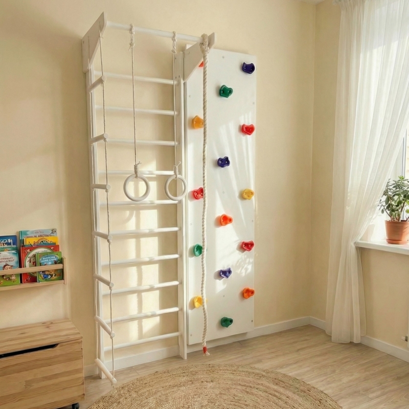 Спортивный комплекс Крепыш Альпинист мини (белый, базовая комплектация)