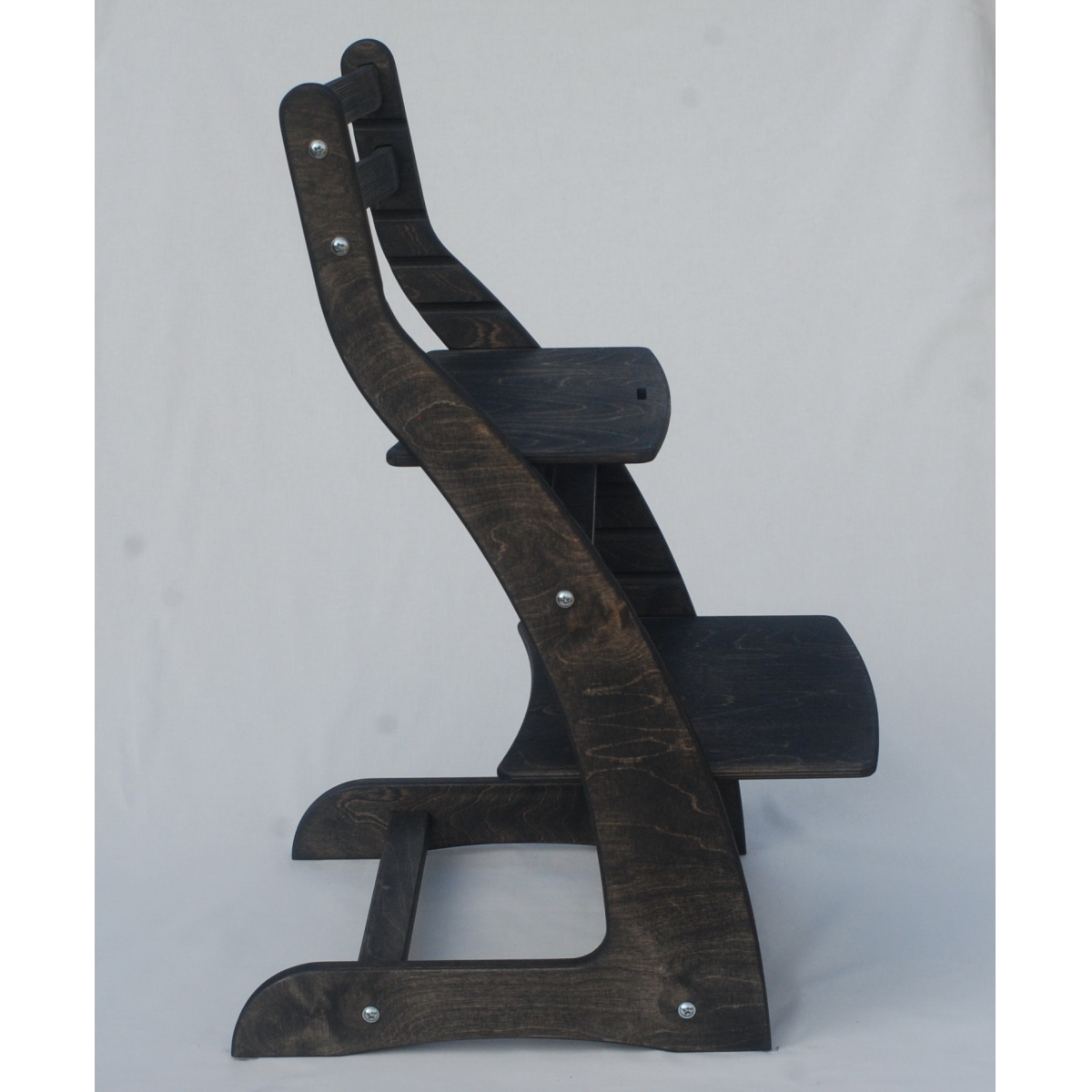Регулируемый стул НЕКСТ из фанеры березы (цвет шаркол)