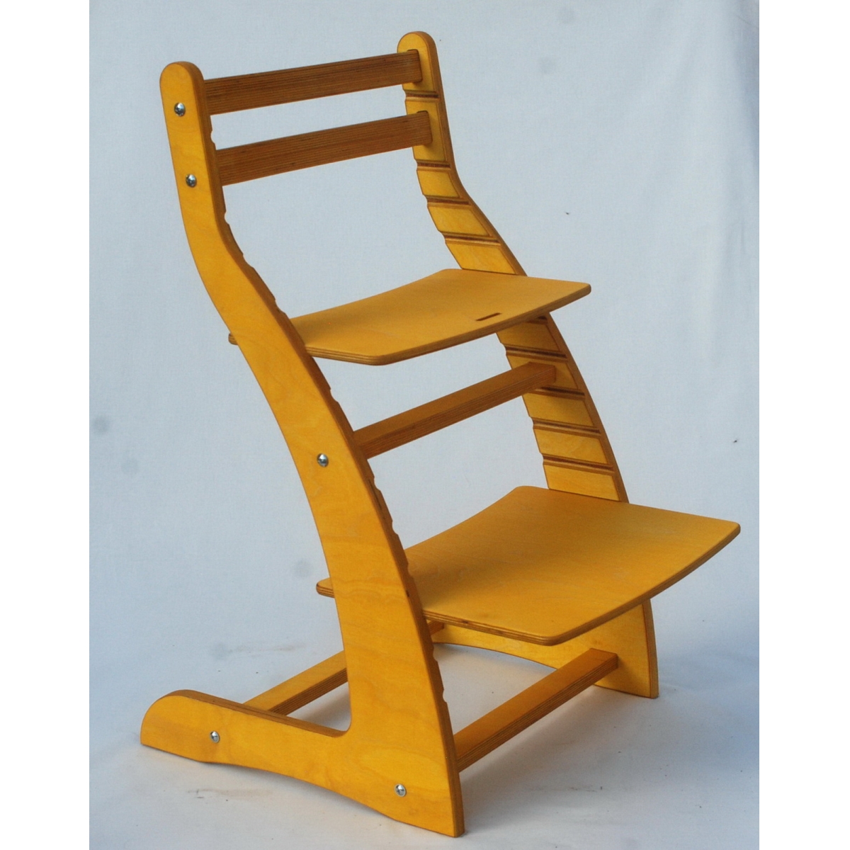 Регулируемый стул НЕКСТ из фанеры березы (цвет подсолнух)