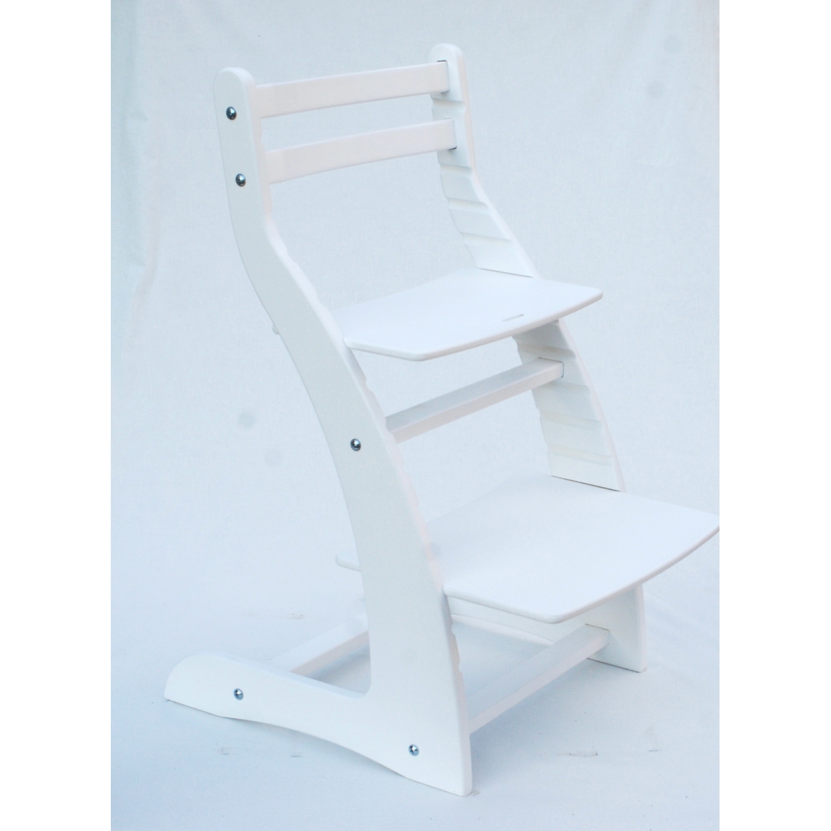 Регулируемый стул НЕКСТ из фанеры березы (цвет белый)