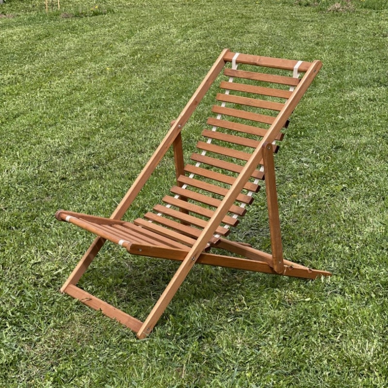 Кресло-шезлонг DYATEL сиденье из дерева сосна (цвет дуб)