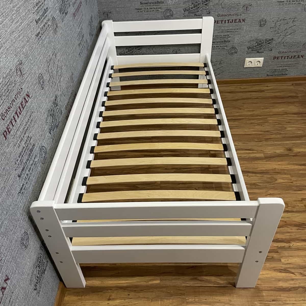 Кровать Ecodrev Классик без бортика и ящиков (белая)