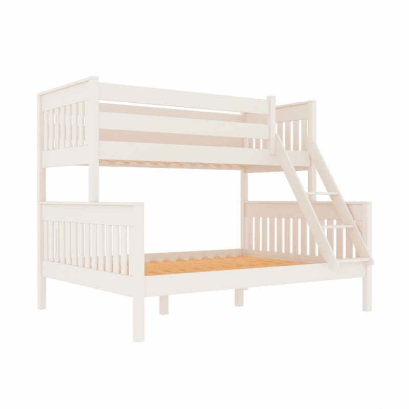 Кровать двухъярусная Вертикаль 140х200/90х200 (белая)