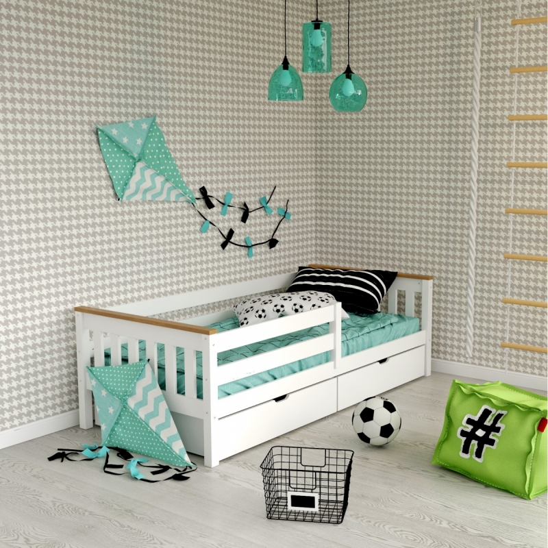 Кровать "Эльза" ЭЛИС-4 из массива березы без ящиков (белая)