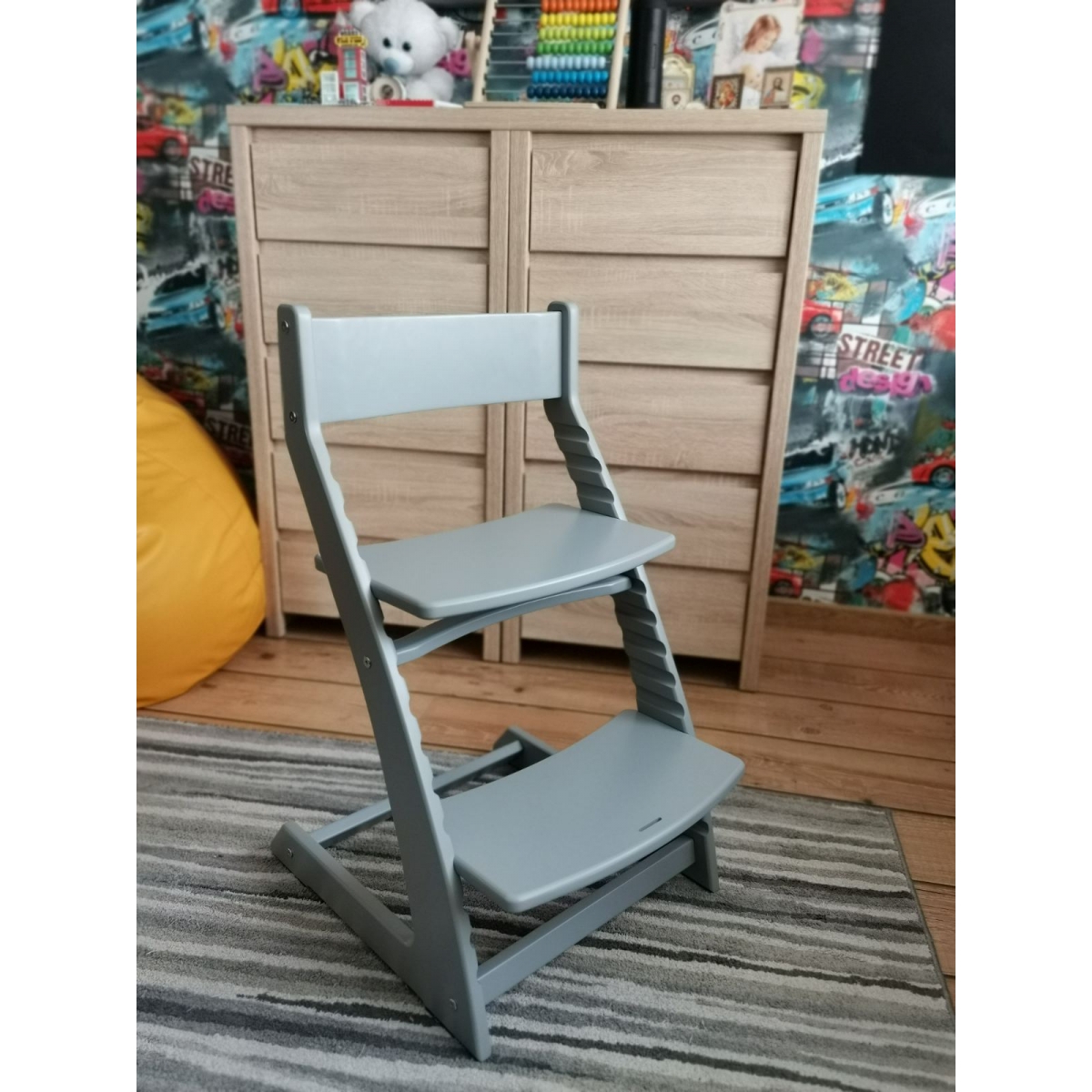 Детский регулируемый растущий стул «ВАСИЛЁК» Slim ВН-21Д (серый)