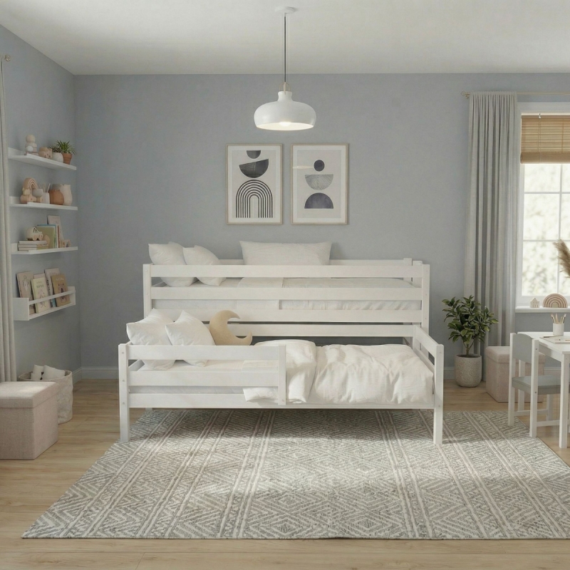 Двухъярусная кровать Альма (белая)