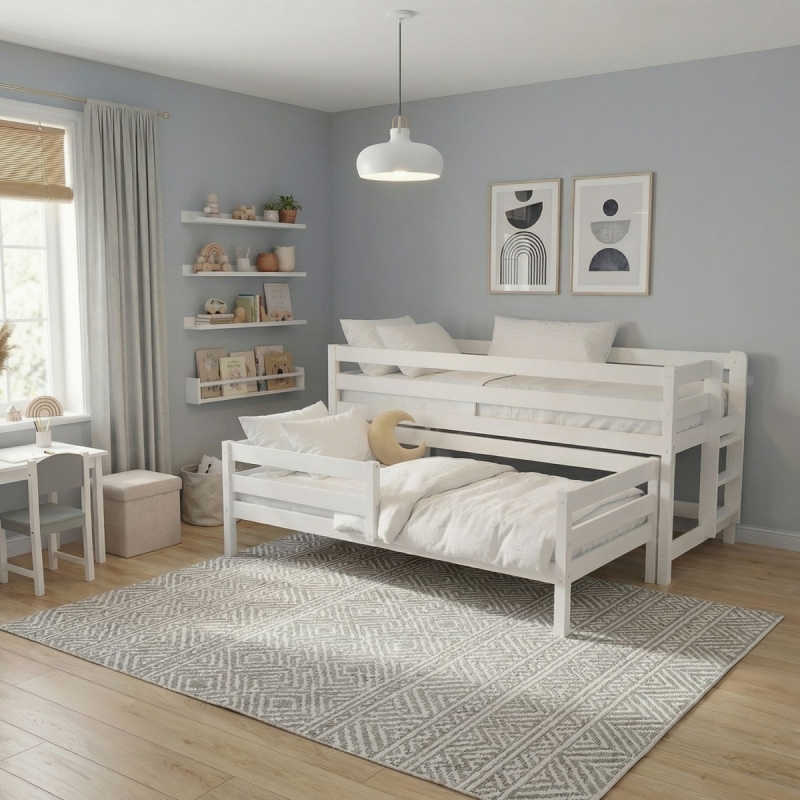 Двухъярусная кровать Альма (белая)