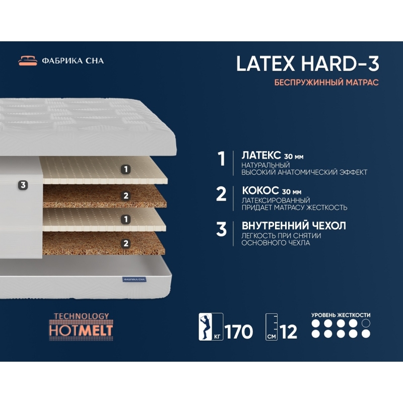 Матрас Латекс HARD 3