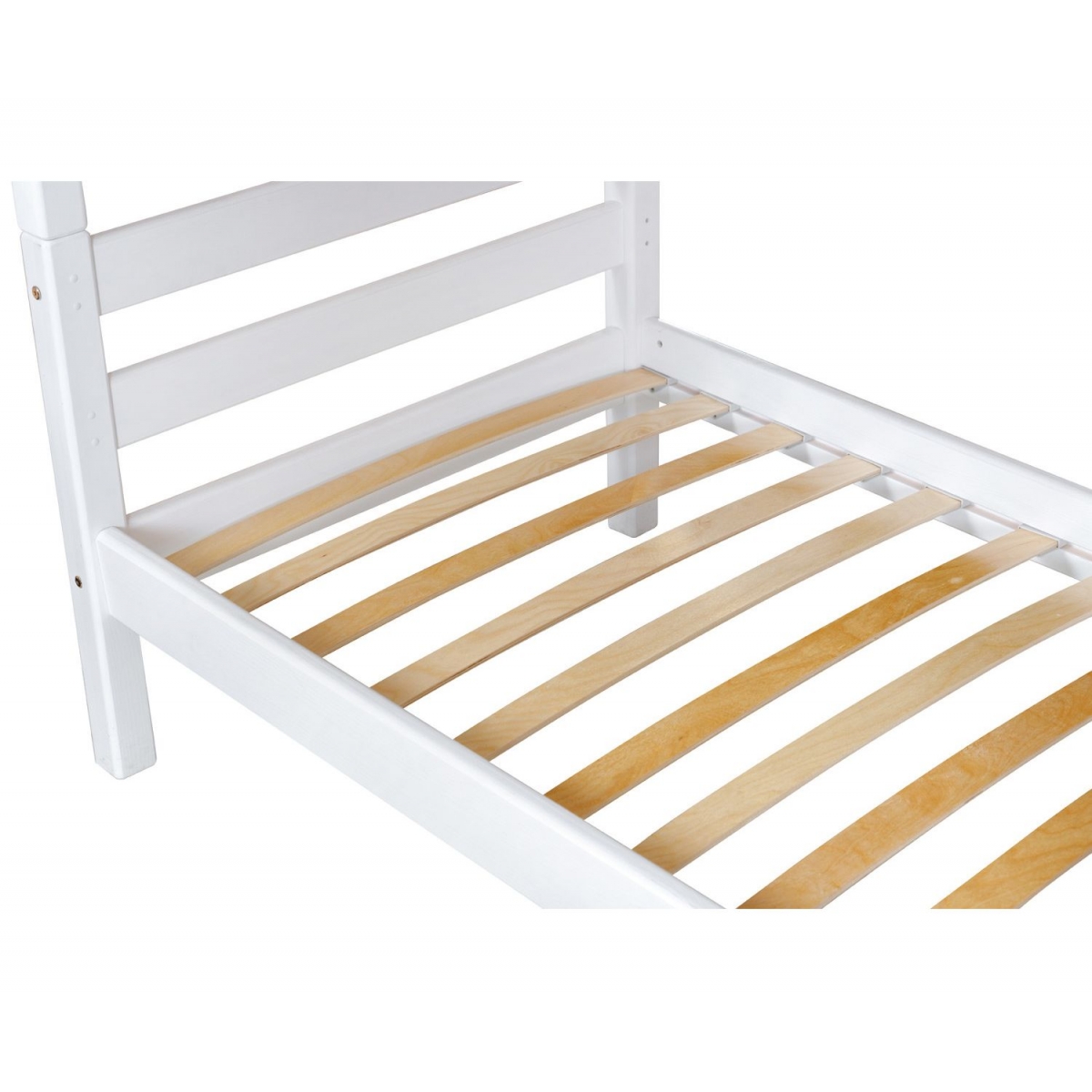 Двухъярусная кровать Соня Вариант 9 с прямой лестницей (белая)