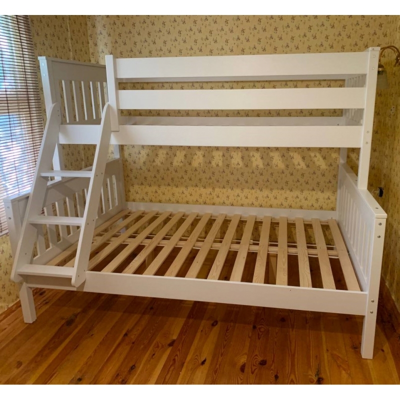 Кровать двухъярусная Вертикаль 200х140/200х90 см. (белая)