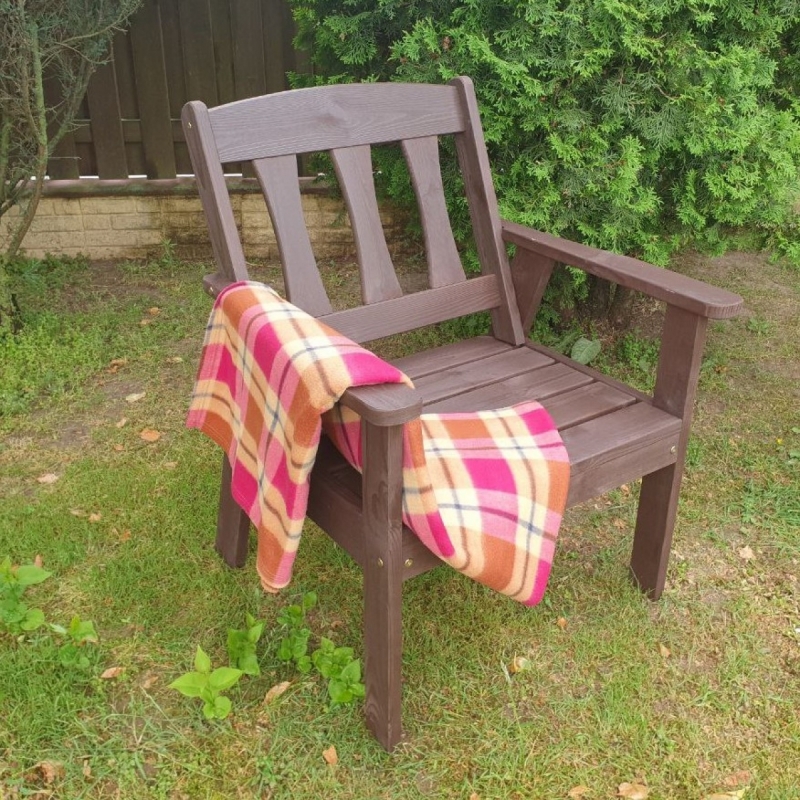 Кресло садовое из массива сосны (Полисандр)