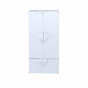 Шкаф распашной с двумя дверьми, полкой и ящиком ПИКСИ (белый)