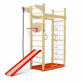 Спортивный уголок Крепыш 02 враспор (лак, полная комплектация)