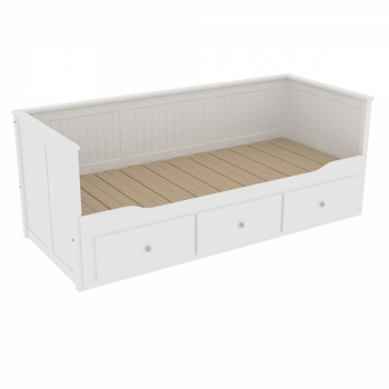 Кровать Кантри Hemnes 80 с ящиками (белая)