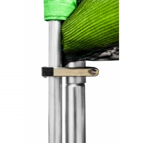 Батут Alpin 2.52 м с защитной сеткой и лестницей (зеленый)
