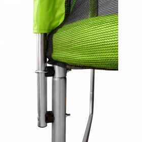 Батут Smile STG-465 (зеленый) с защитной сеткой и лестницей (465см.)