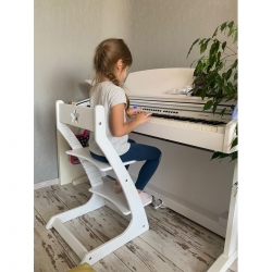 Детский растущий регулируемый стул Ростик/Rostik (белый)