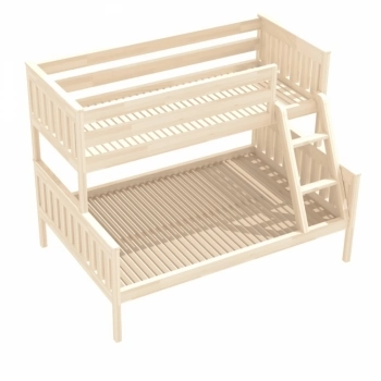 Кровать двухъярусная Вертикаль 200х140/200х90 см. (лак)