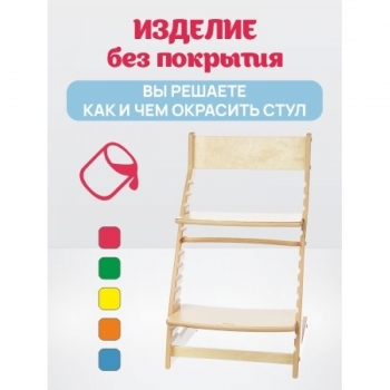 Детский регулируемый стул (растущий стул) ВАСИЛЁК-slim ВН-21Д (не крашенный)