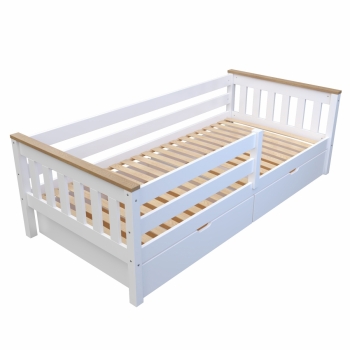 Кровать "Эльза" ЭЛИС-4 из массива березы без ящиков (белая)