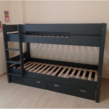Двухъярусная кровать Амелия 200х90 (серая)