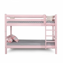 Двухъярусная кровать Соня Вариант 9 с прямой лестницей (розовая)