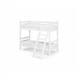 Двухъярусная кровать Соня Вариант 10 с наклонной лестницей (белая)