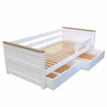 Кровать "Афина" ЭЛИС-6 из массива березы без ящиков (белая)