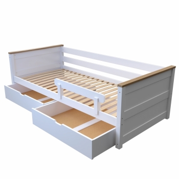 Кровать "Афина" ЭЛИС-6 из массива березы без ящиков (белая)