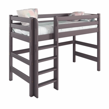 Полувысокая кровать (кровать-чердак) Соня Вариант 5 с прямой лестницей (лаванда)