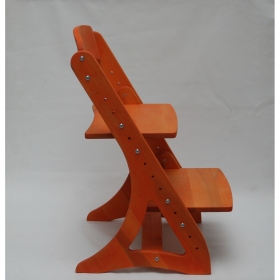 Растущий стул АйКью из массива березы (цвет оранж)