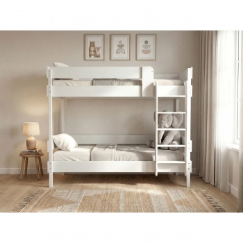 Двухъярусная кровать на металлическом каркасе "Севилья Люкс" (белая)