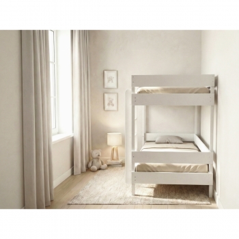 Двухъярусная кровать на металлическом каркасе "Севилья Люкс" (белая)