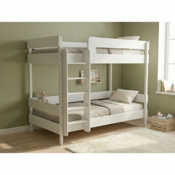 Двухъярусная кровать на металлическом каркасе "Севилья Люкс" (белая)