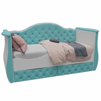 Односпальная кровать с мягкой обивкой Клио