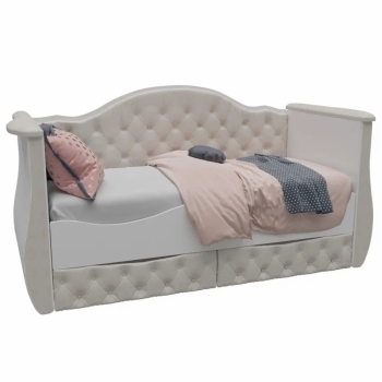 Односпальная кровать с мягкой обивкой Клио