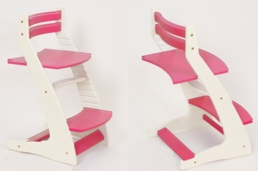 Детский регулируемый стул «ВАСИЛЁК» ВН-01 (бело-малиновый)