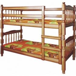 Двухъярусная детская (подростковая) кровать ЛЮДМИЛА-ЛЮКС-1 (тонированная)