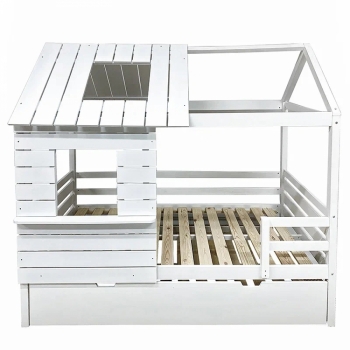 Кровать-домик Roxy с дополнительным спальным местом (белая)