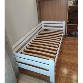 Кровать Ecodrev Классик без бортика и ящиков (белая)