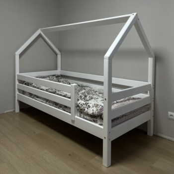 Кровать с надстройкой (кровать-домик) Соня 190х80 (белая)