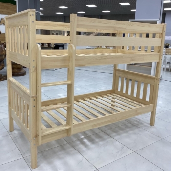Кровать двухъярусная Замок 200х90 (лак)